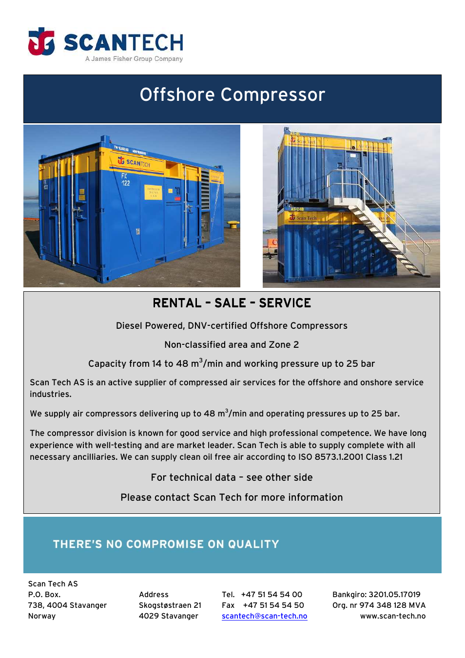 Scan Tech Offshore Compressor User Manual | 2 pages
