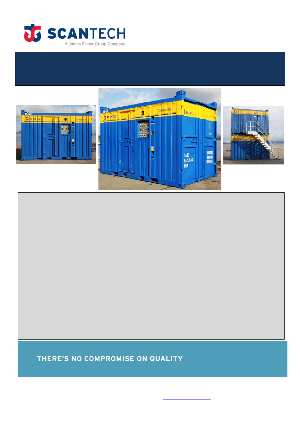 Scan Tech Compressor 50 m3 / 10 bar Offshore User Manual | 1 page