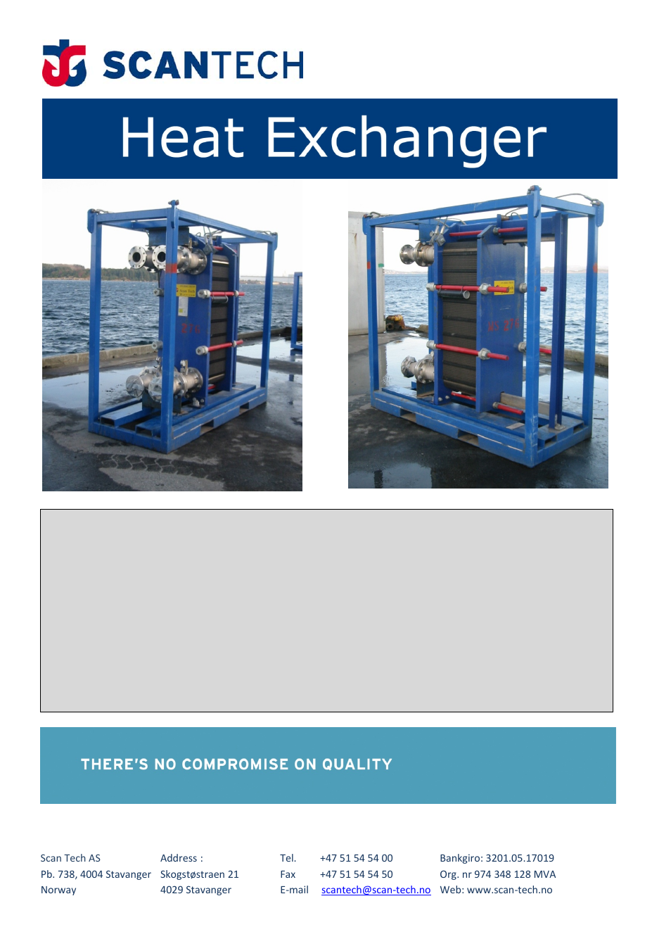 Scan Tech Heat Exchanger User Manual | 1 page