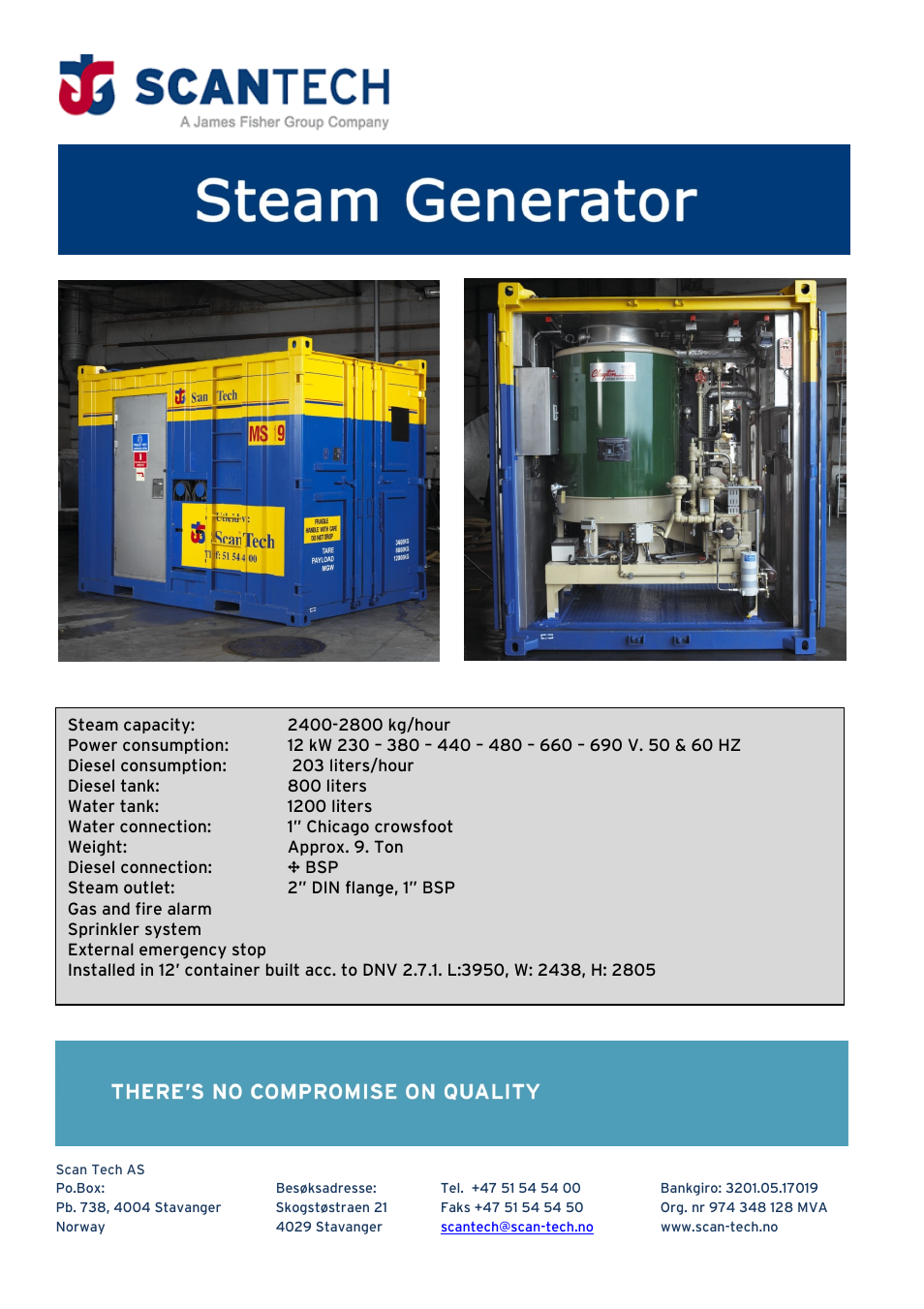 Scan Tech Steam Generator User Manual | 1 page