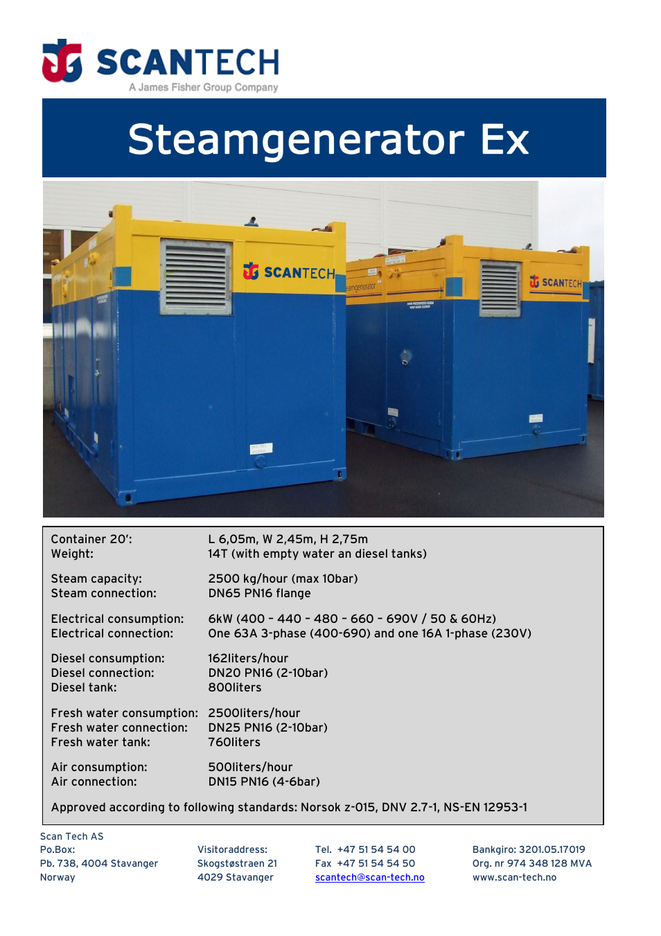Scan Tech Steam Generator Ex User Manual | 1 page