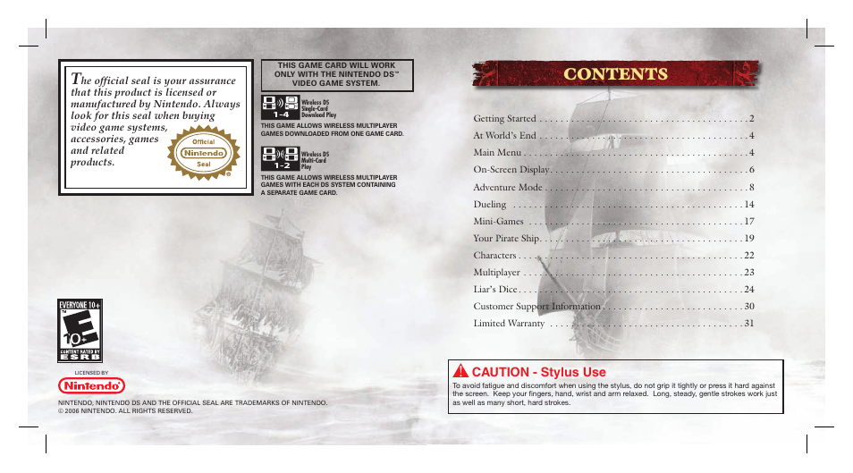 Disney Interactive Studios Pirates of the Caribbean: At World's End NTR-AW3E-USA User Manual | Page 3 / 15