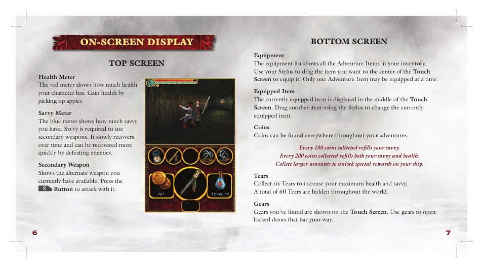 On-screen display | Disney Interactive Studios Pirates of the Caribbean: At World's End NTR-AW3E-USA User Manual | Page 6 / 15