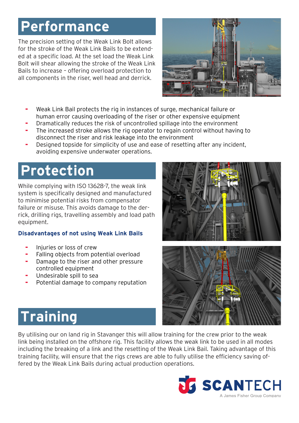 Performance, Protection, Training | Scan Tech Weak Link Bails User Manual | Page 3 / 4