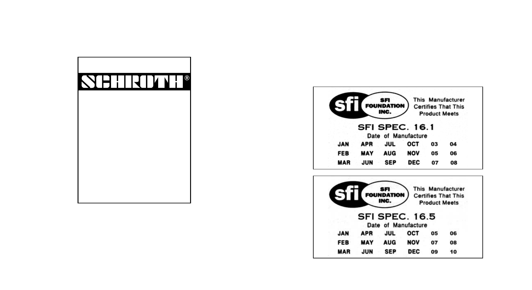 For hans use only, Fia d-136.t/98, Sfi approved racing harnesses | Not valid after, Safety products | Schroth Racing All models - Competition Instructions User Manual | Page 7 / 65