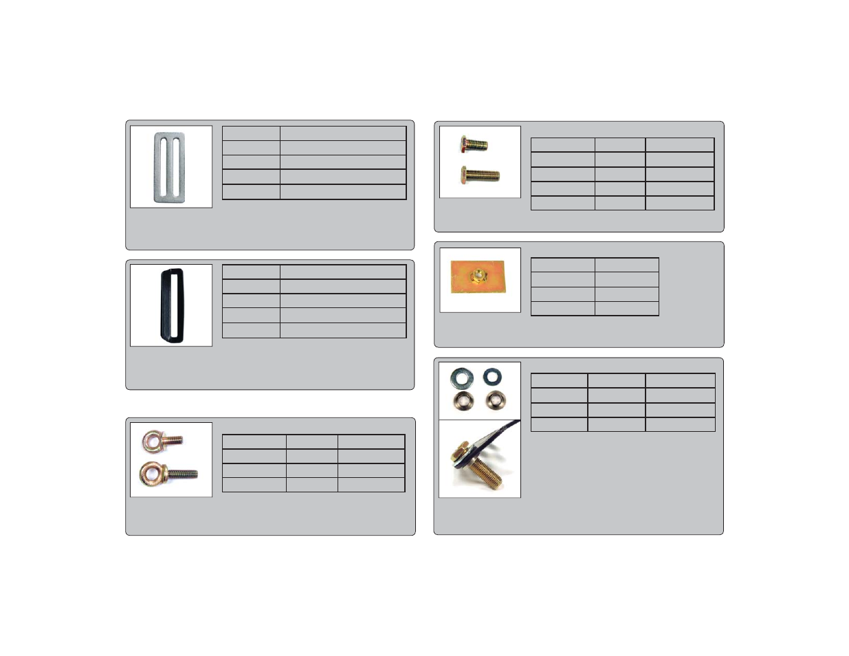 Extra hardware | Schroth Racing All models - Hardware Guide User Manual | Page 6 / 7