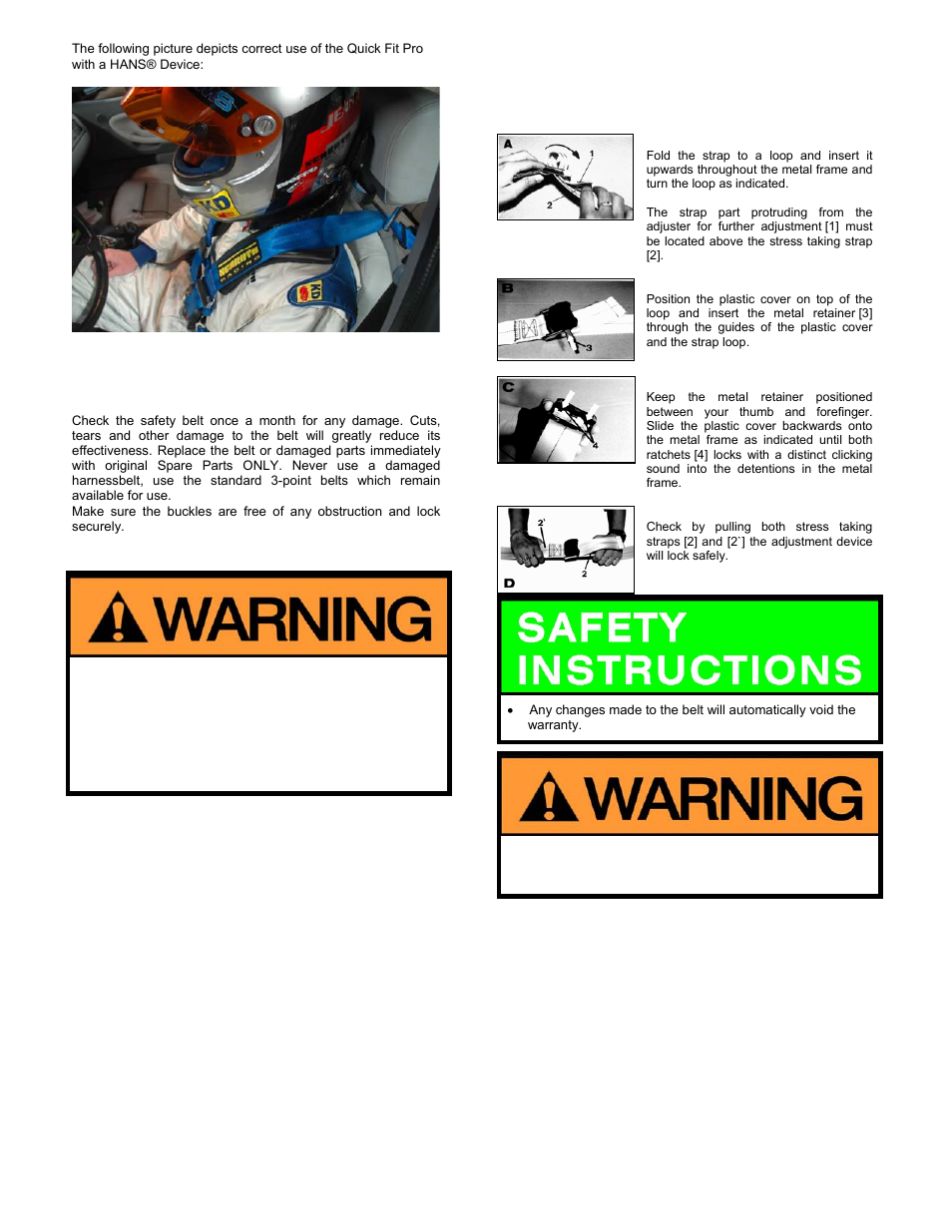 Care and maintenance | Schroth Racing QuickFit And QuickFit Pro VW/Audi/Seat/Skoda (VW-A-S-S) User Manual | Page 10 / 12