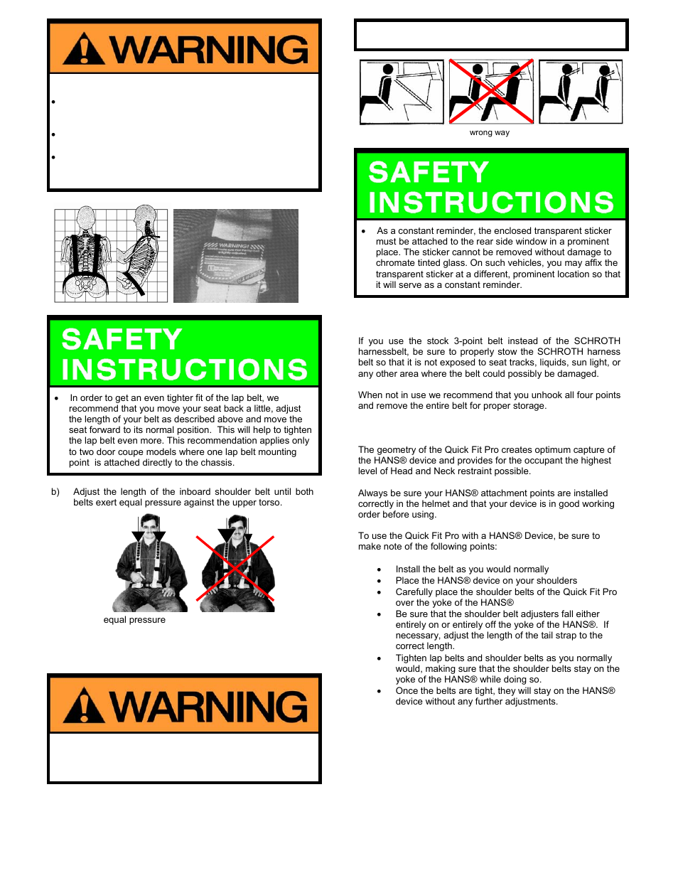 Schroth Racing QuickFit And QuickFit Pro VW/Audi/Seat/Skoda (VW-A-S-S) User Manual | Page 9 / 12