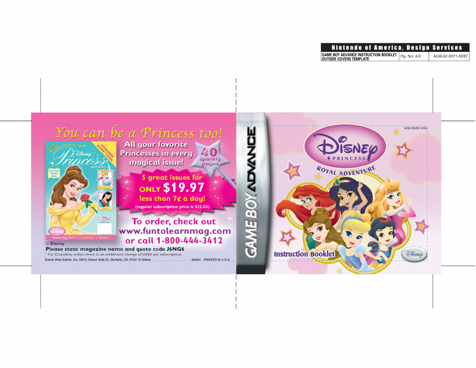 Disney Interactive Studios Disney Princess: Royal Adventure User Manual | 11 pages