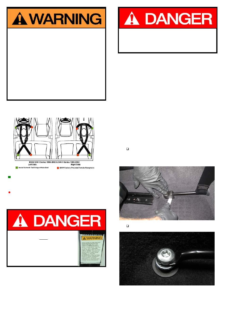 Schroth Racing QuickFit And QuickFit Pro BMW E82 / E92 / E92 LCI User Manual | Page 5 / 12