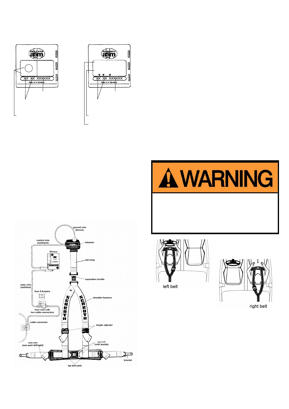 Package contents, Installation, Installation hardware | Schroth Racing AutoControl III User Manual | Page 5 / 20