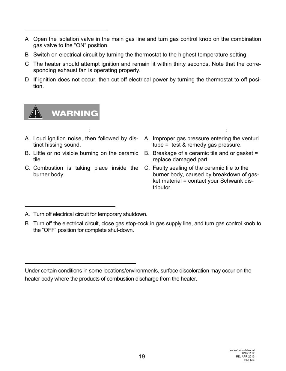 Warning | Schwank supraSchwank User Manual | Page 19 / 38