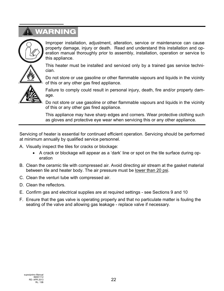 Warning | Schwank supraSchwank User Manual | Page 22 / 38
