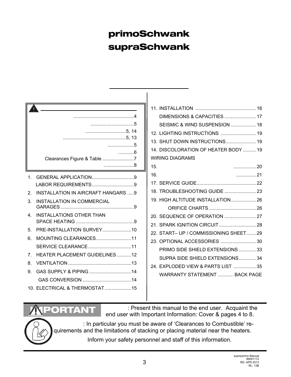 Primoschwank supraschwank, Important | Schwank supraSchwank User Manual | Page 3 / 38