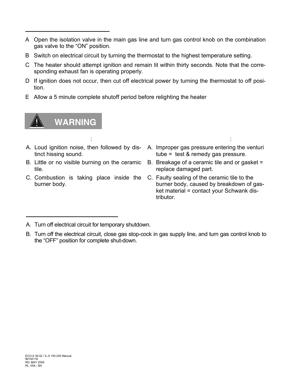 Warning | Schwank ecoSchwank-X 52 User Manual | Page 20 / 36