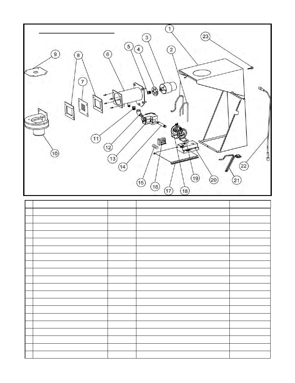 Replacement parts set / itt burner | Schwank 2-Stage Series User Manual | Page 50 / 59