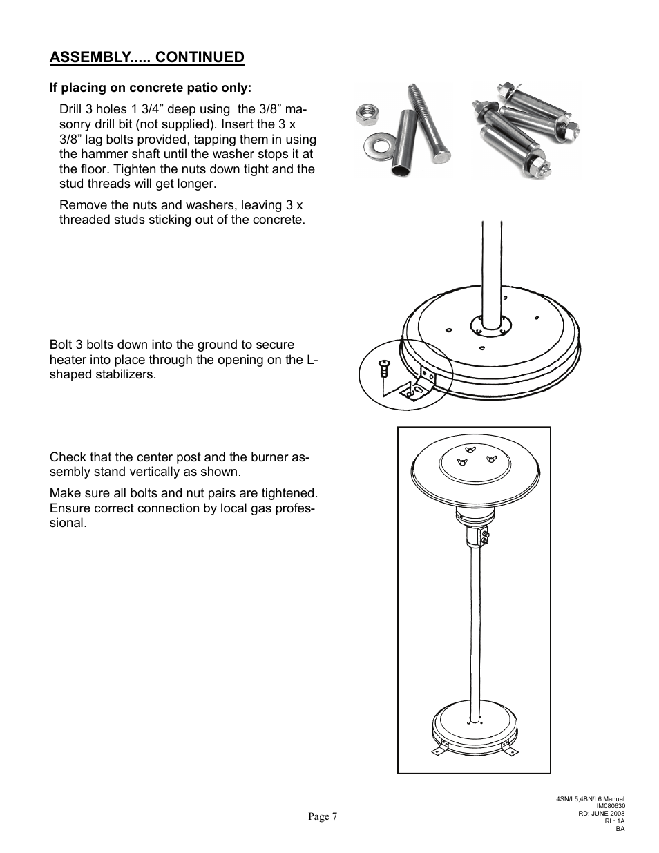 Assembly..... continued | Schwank Parasol Series Post Mount User Manual | Page 10 / 16