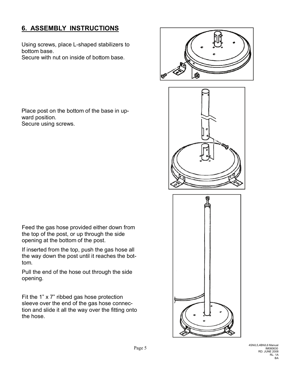 Assembly instructions | Schwank Parasol Series Post Mount User Manual | Page 8 / 16
