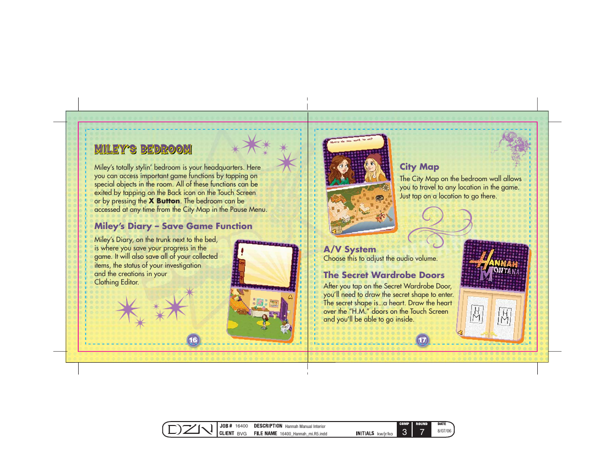 Miley’s bedroom | Disney Interactive Studios Hannah Montana for Nintendo DS User Manual | Page 10 / 12