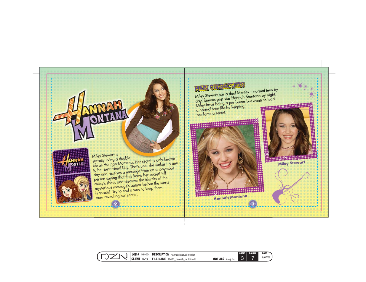 Main character s main character s | Disney Interactive Studios Hannah Montana for Nintendo DS User Manual | Page 3 / 12