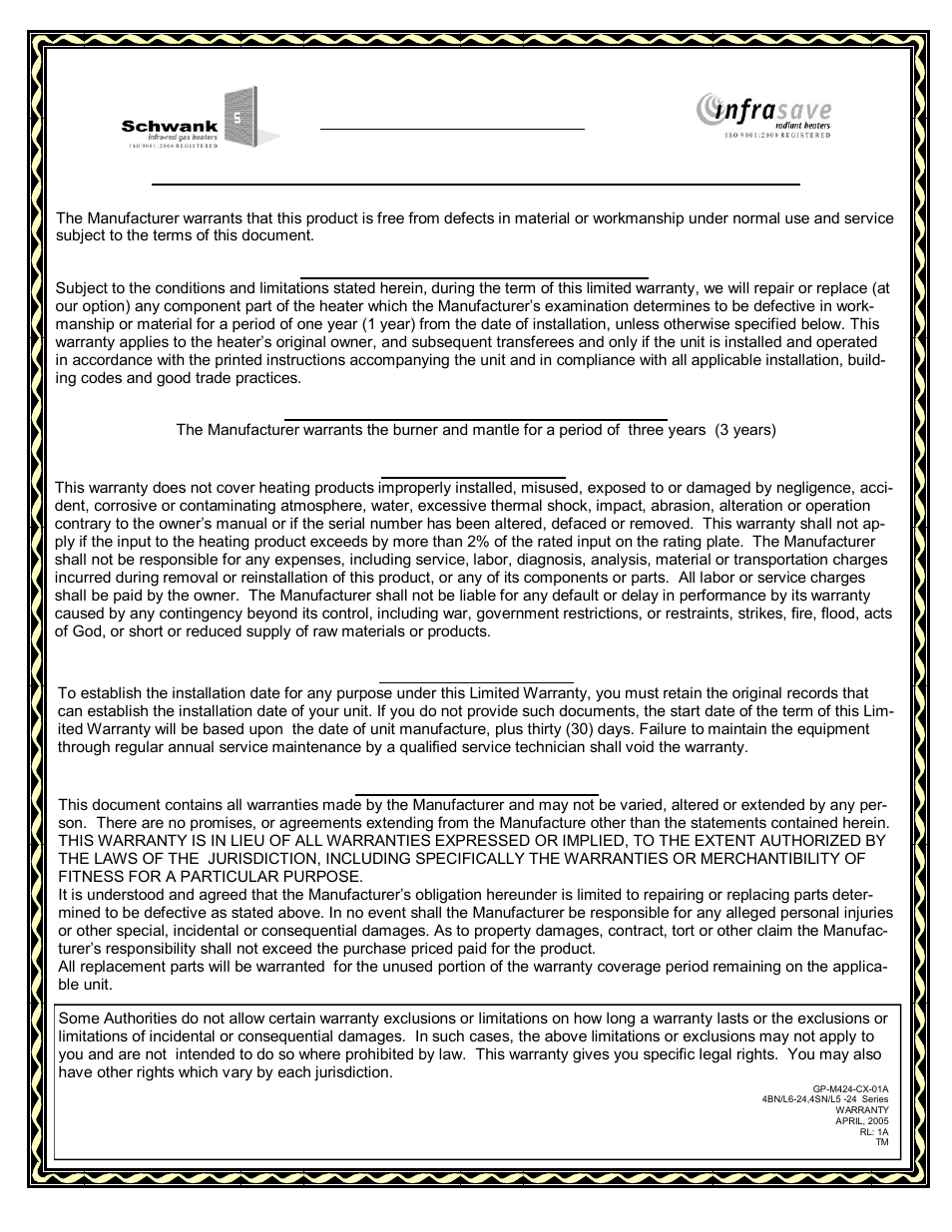Schwank Parasol Series Post Mount 24 volt User Manual | Page 29 / 29