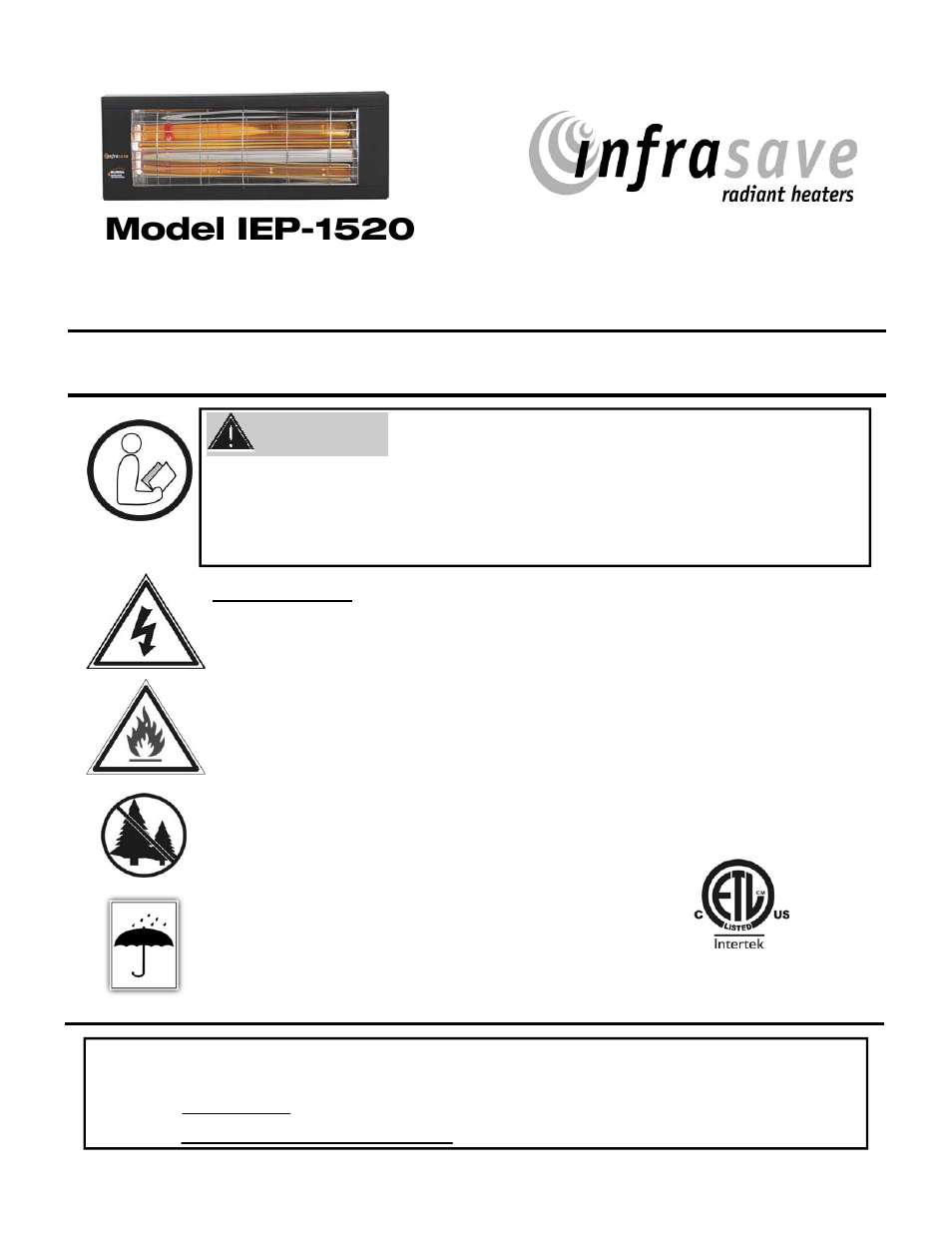 Schwank IEP-1520 User Manual | 18 pages