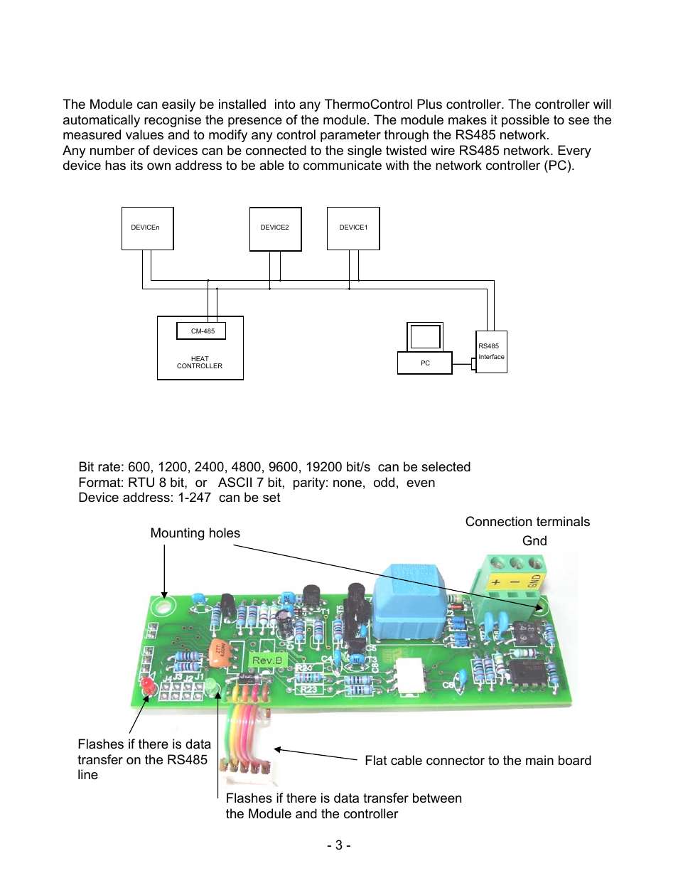 How to use cm-485, Technical parameters | Schwank ThermoControl Plus Series CM-485 User Manual | Page 3 / 23