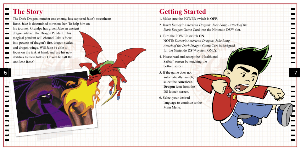 The story, Getting started | Disney Interactive Studios Nintendo DS NTR-ARDE-USA User Manual | Page 3 / 9