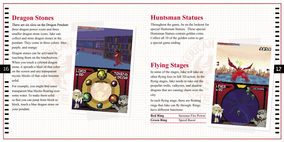 Huntsman statues, Flying stages, Dragon stones | Disney Interactive Studios Nintendo DS NTR-ARDE-USA User Manual | Page 8 / 9