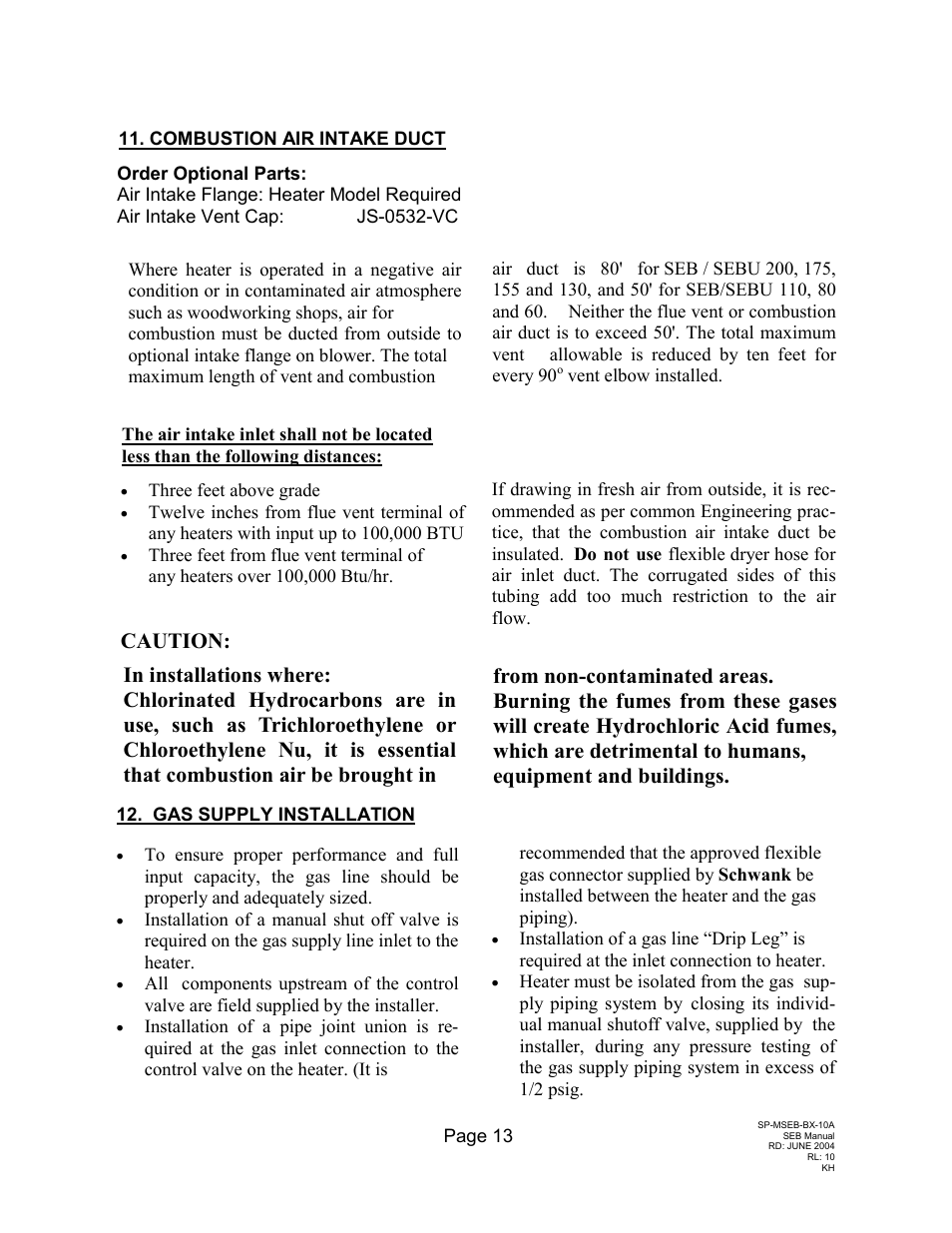 Schwank SEB(U) User Manual | Page 17 / 35