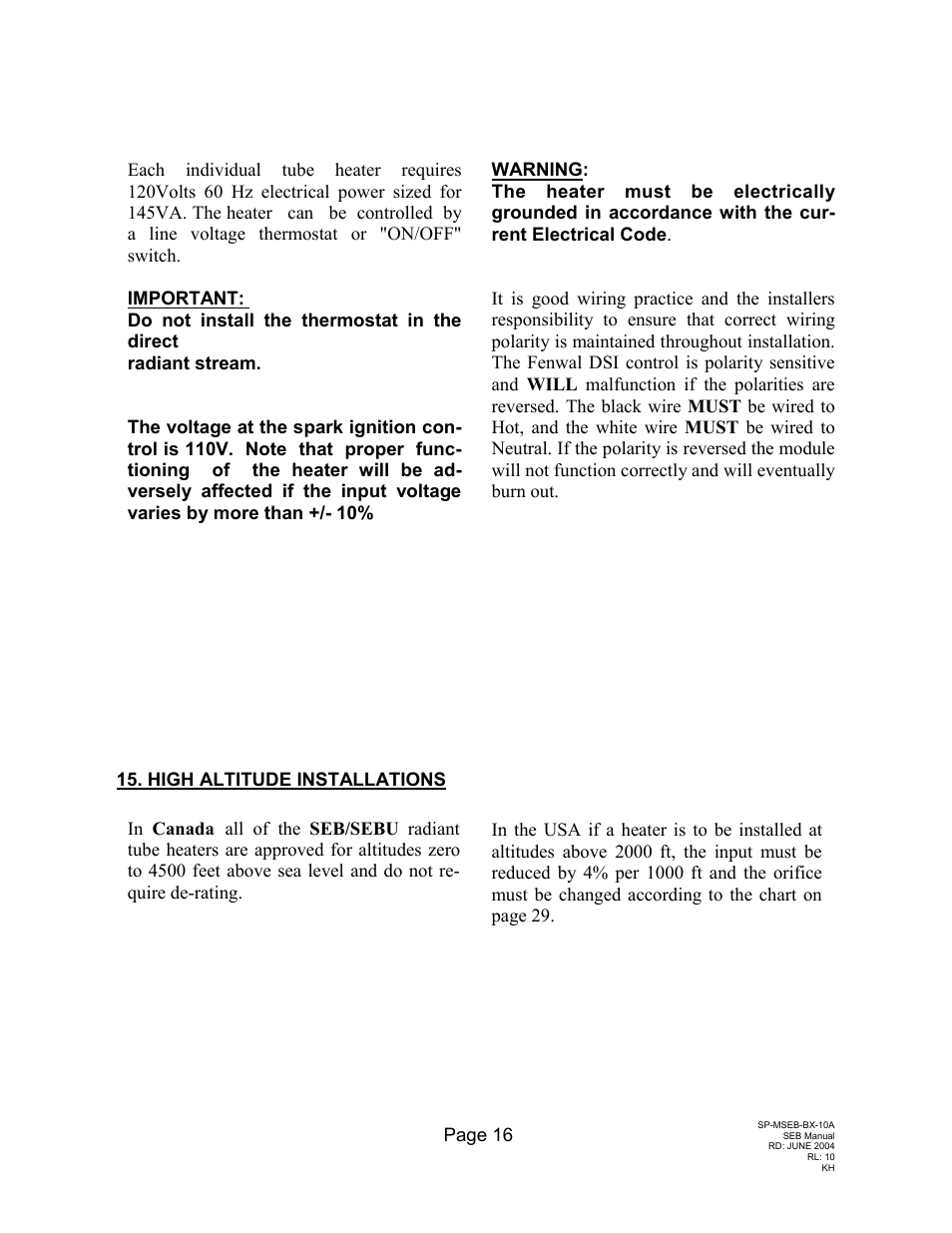 Schwank SEB(U) User Manual | Page 20 / 35