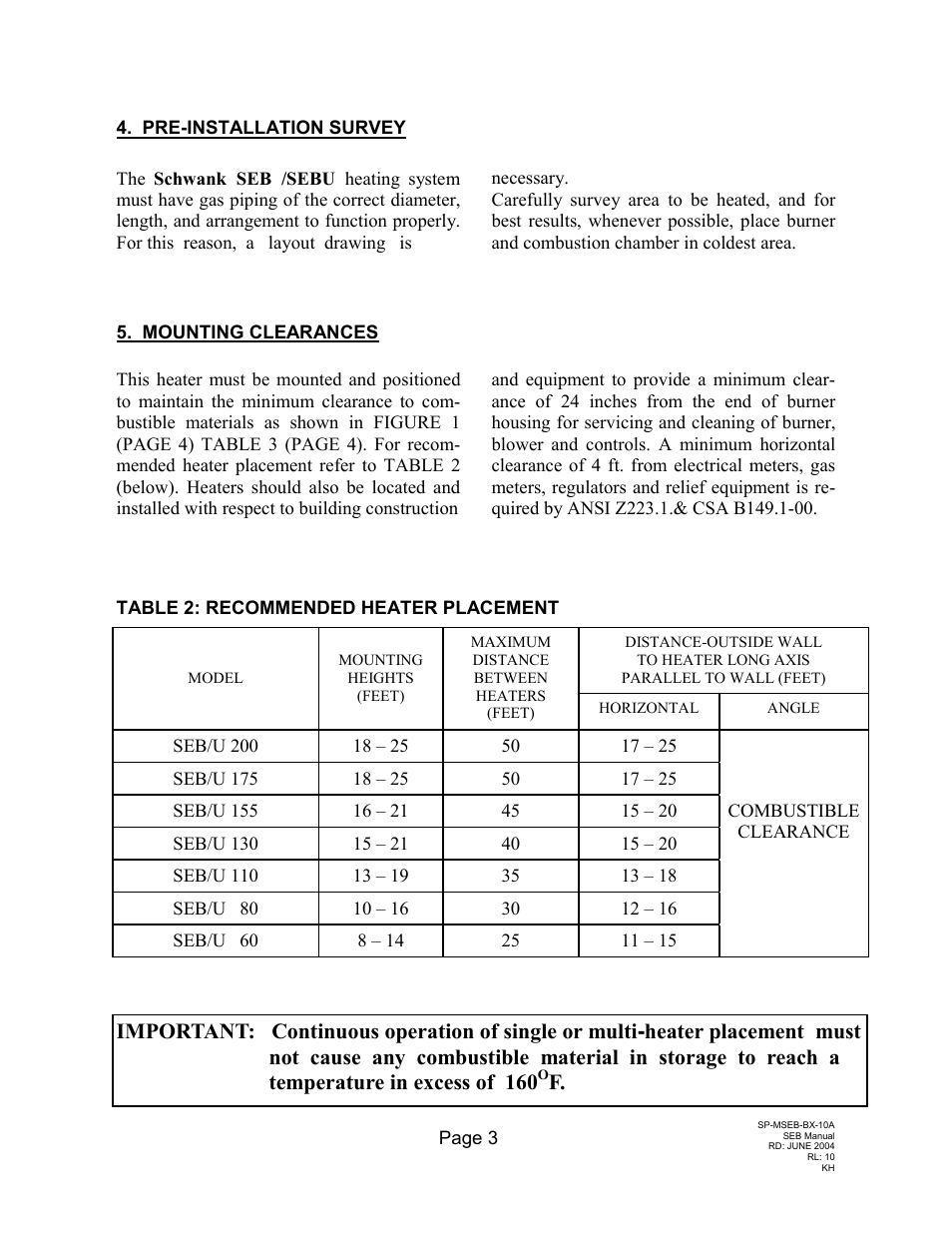 Schwank SEB(U) User Manual | Page 7 / 35