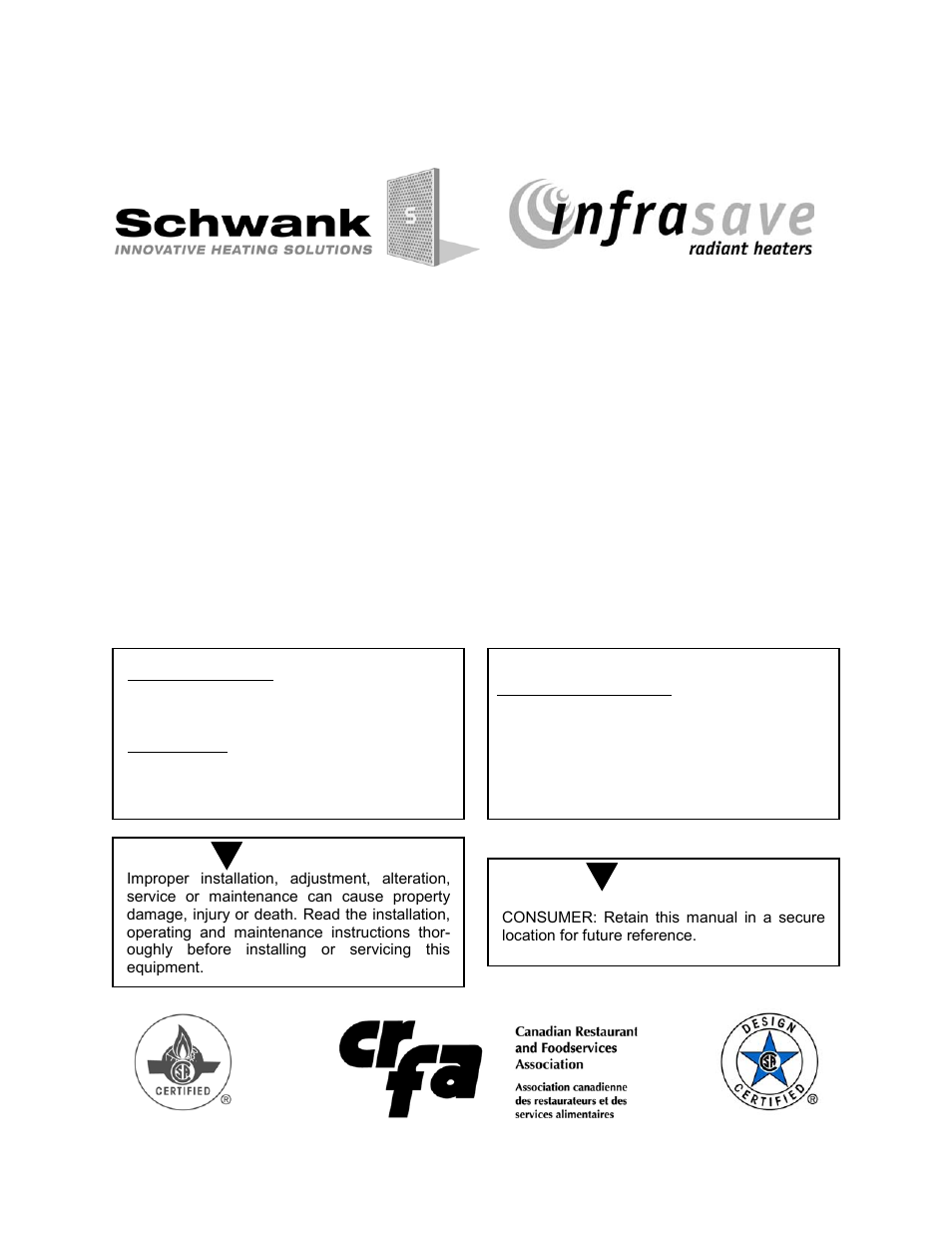 Schwank SER(IR) User Manual | 35 pages