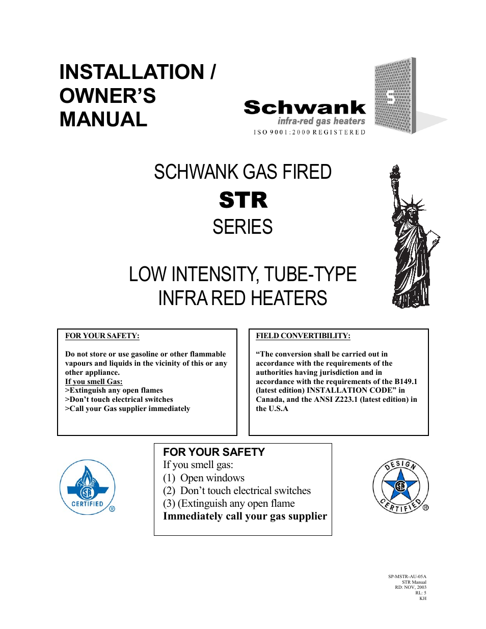 Schwank STR-USA User Manual | 33 pages