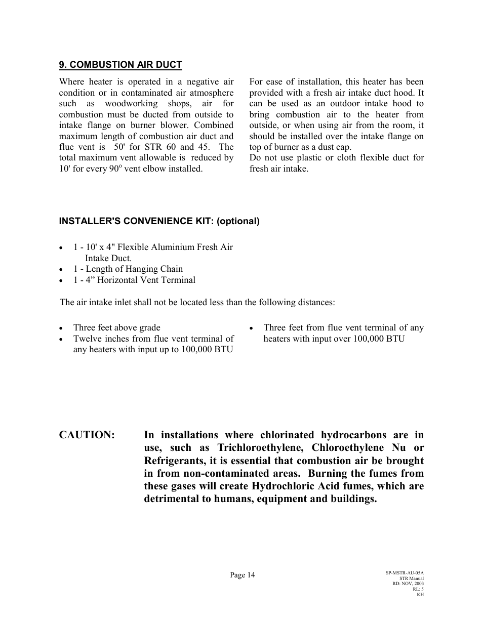 Caution | Schwank STR-USA User Manual | Page 18 / 33