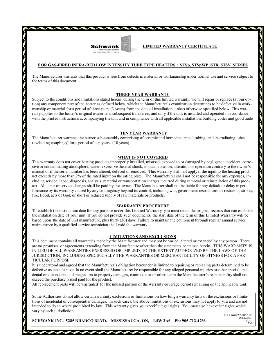 Schwank STR-USA User Manual | Page 33 / 33