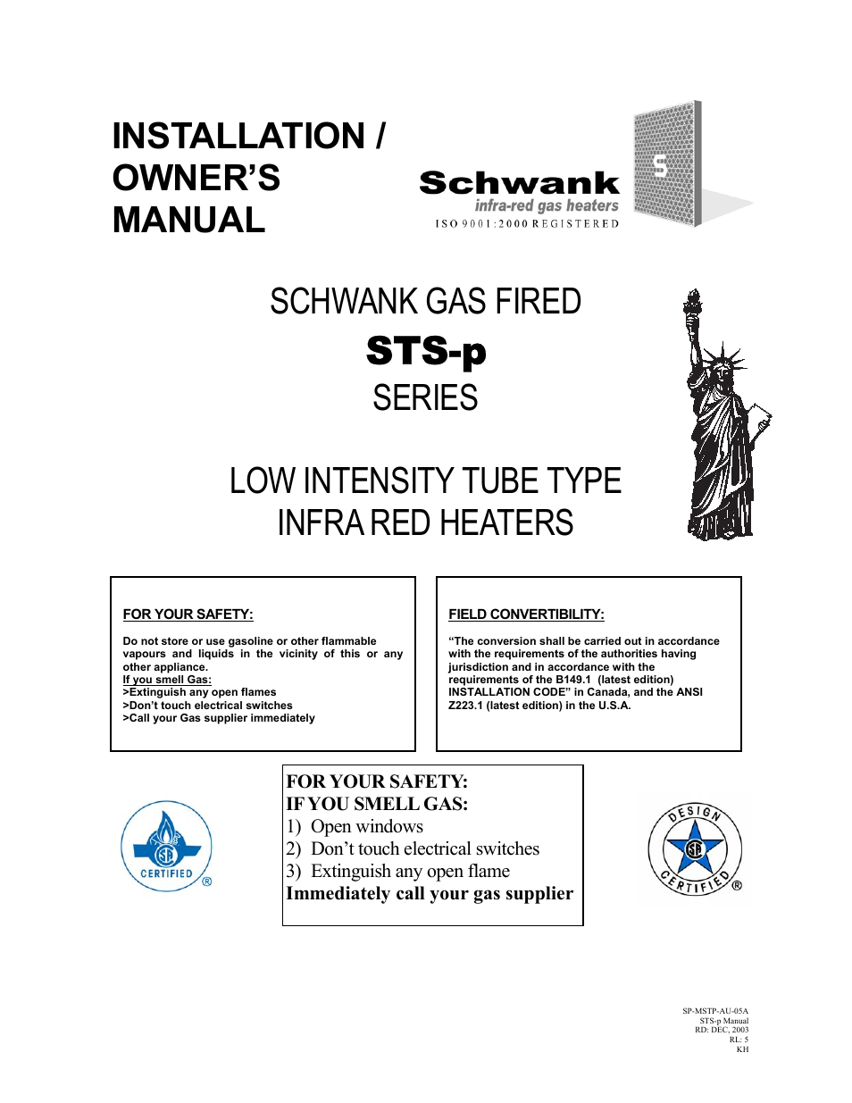Schwank STSp-USA User Manual | 39 pages
