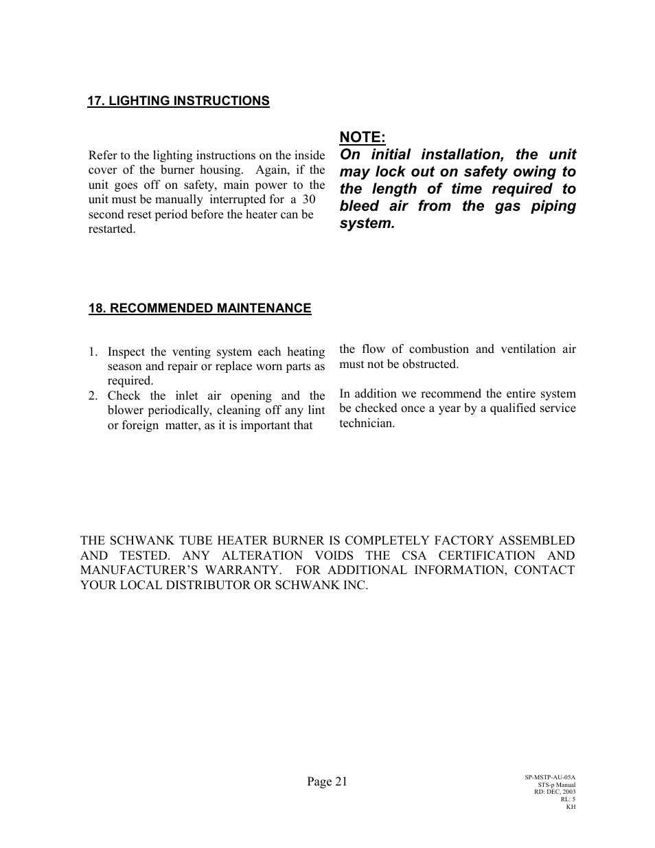 Schwank STSp-USA User Manual | Page 25 / 39