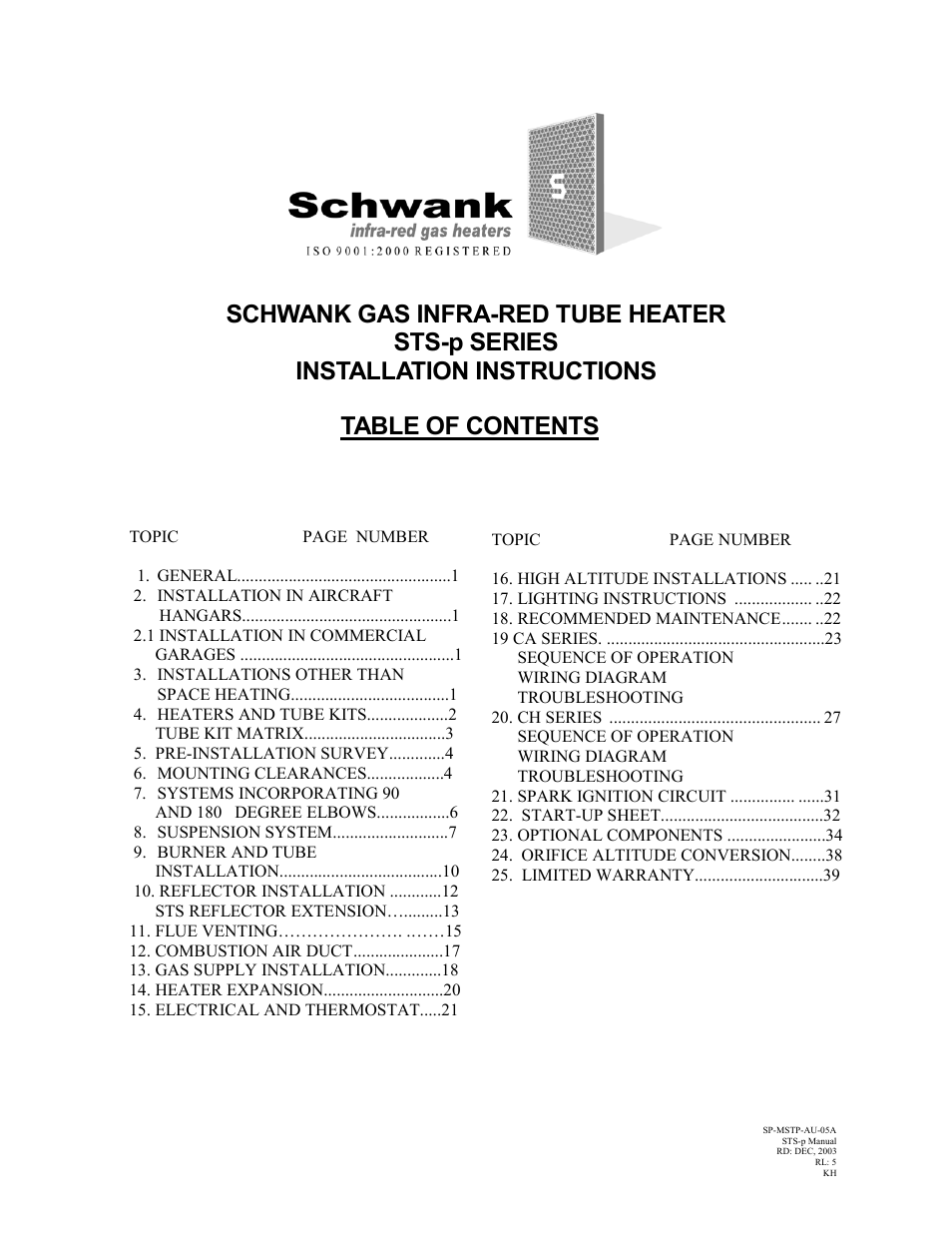 Schwank STSp-USA User Manual | Page 3 / 39