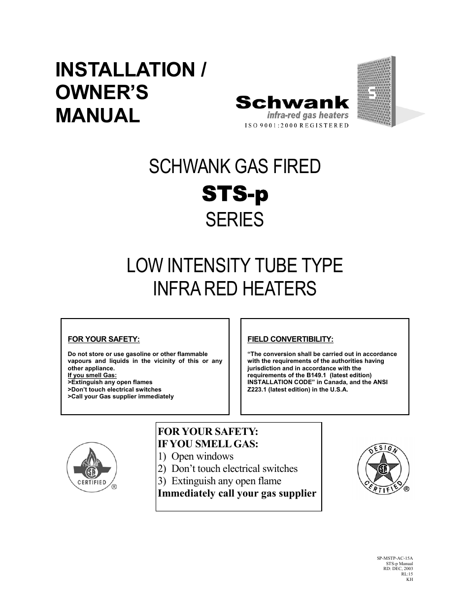 Schwank STSp-CANADA User Manual | 41 pages