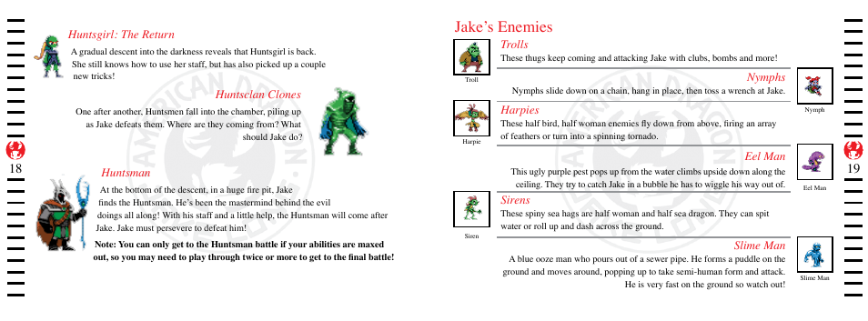 Jake’s enemies | Disney Interactive Studios American Dragon User Manual | Page 9 / 10