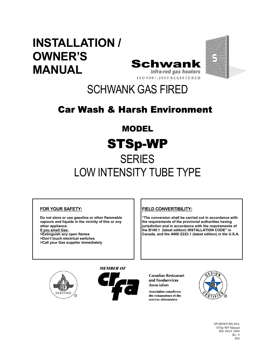 Schwank STSp-WP User Manual | 47 pages
