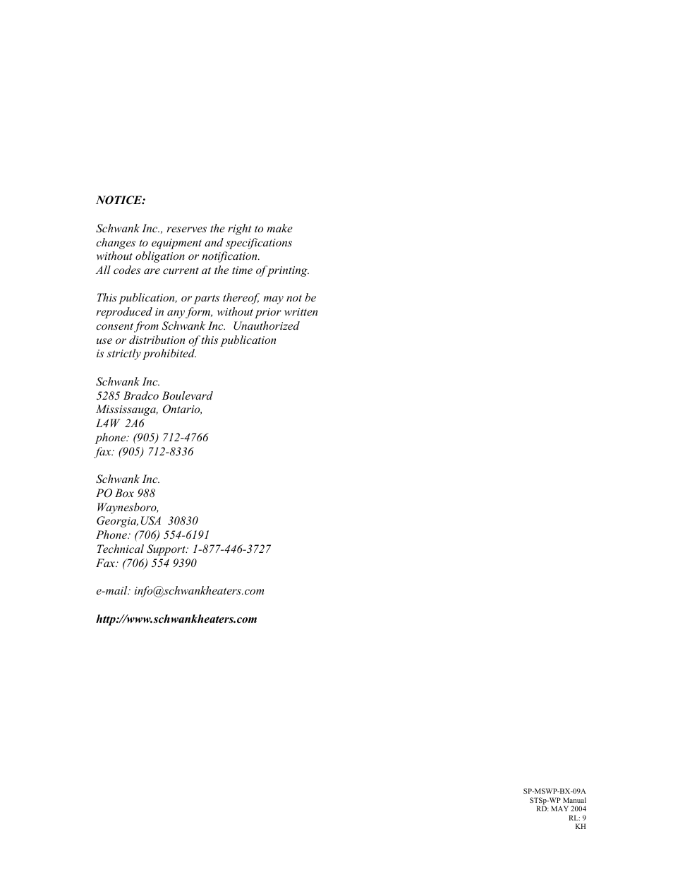 Schwank STSp-WP User Manual | Page 2 / 47