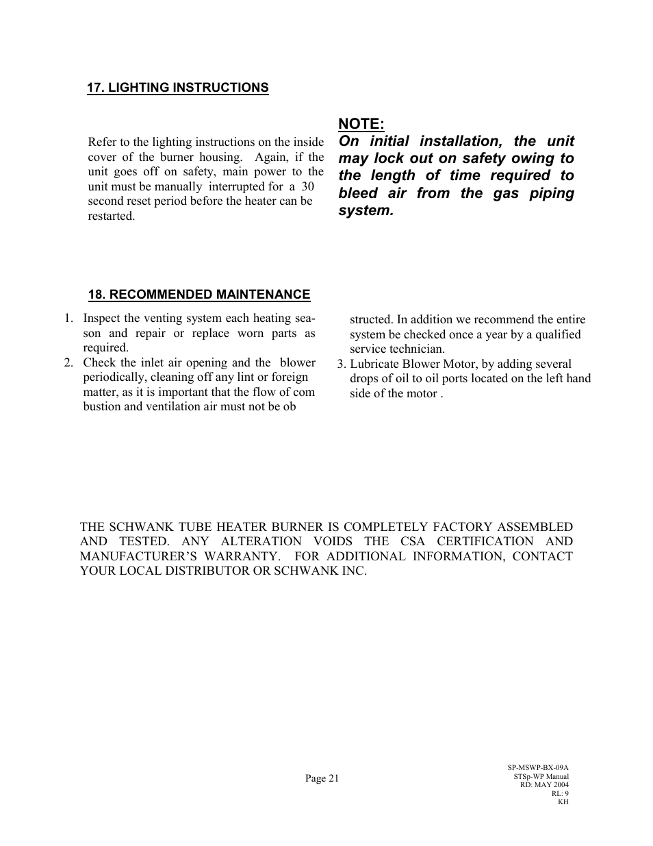 Schwank STSp-WP User Manual | Page 25 / 47