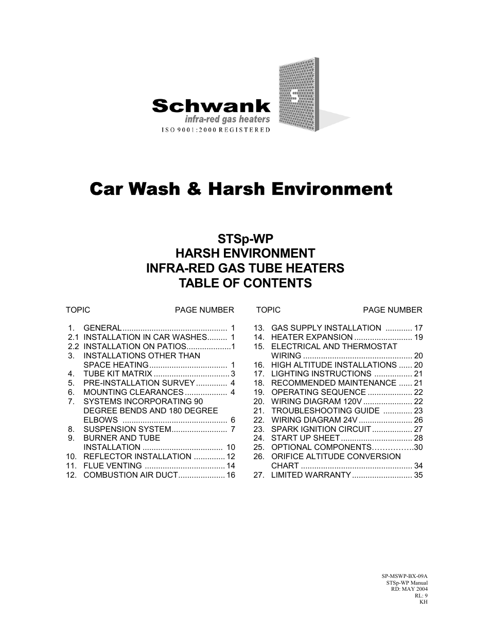 Car wash & harsh environment | Schwank STSp-WP User Manual | Page 3 / 47
