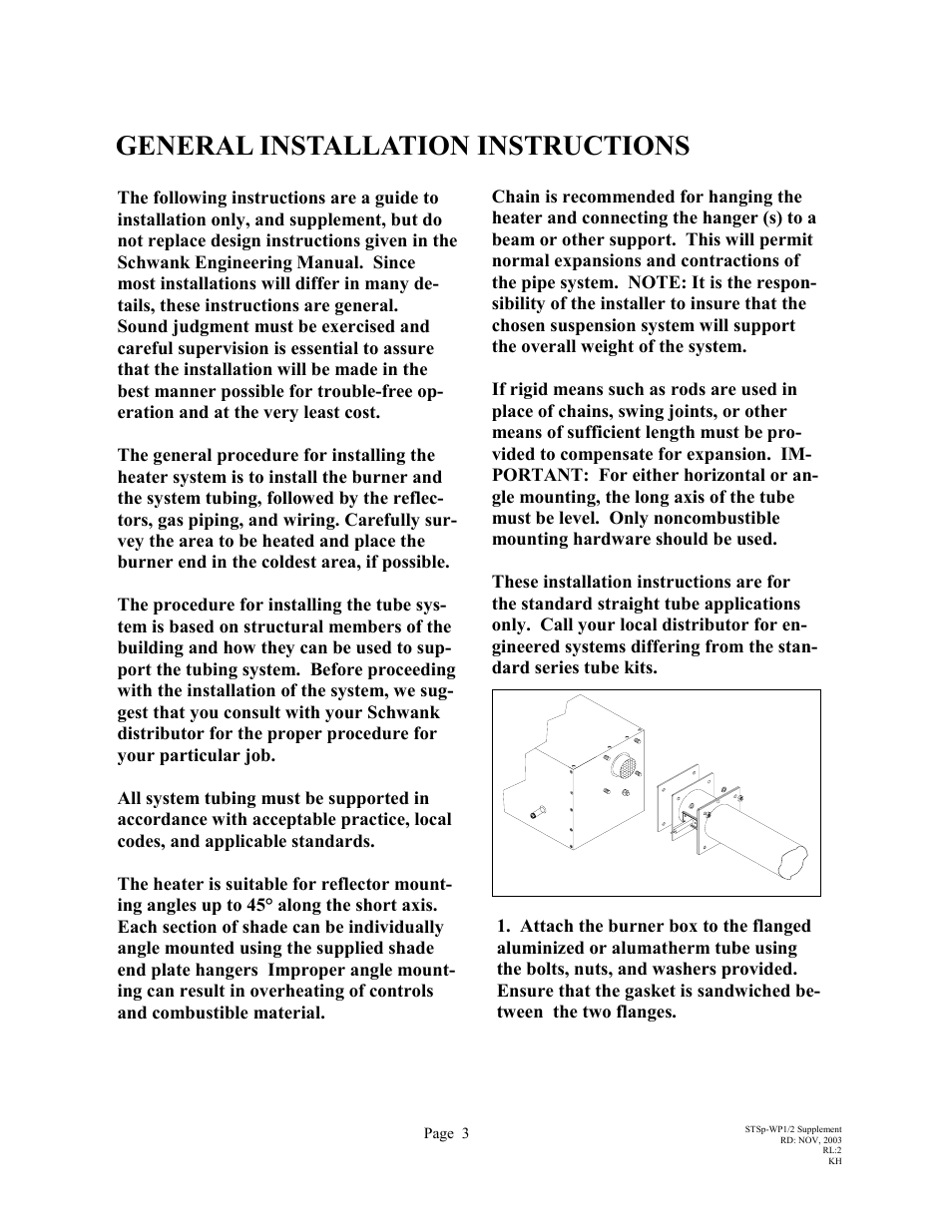 General installation instructions | Schwank STSp-WP2 User Manual | Page 3 / 6