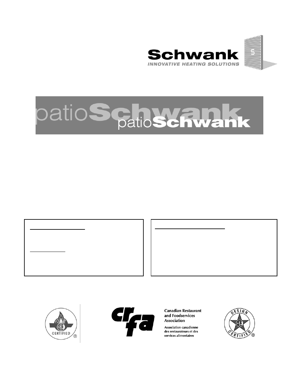 Schwank patioSchwank 1100 User Manual | 17 pages