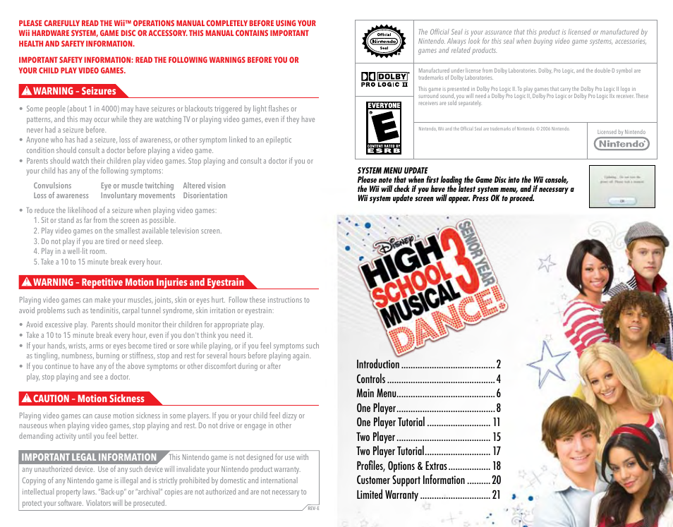The cast | Disney Interactive Studios Nintendo Wii High School Musical 3: Senior Year DANCE! User Manual | Page 2 / 11