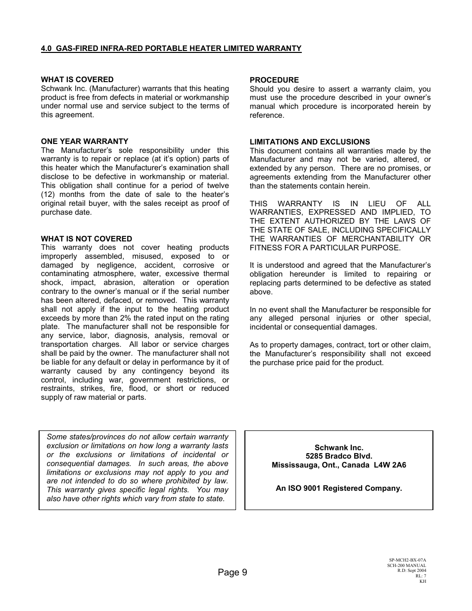Page 9 | Schwank SCH-200 Construction User Manual | Page 13 / 15