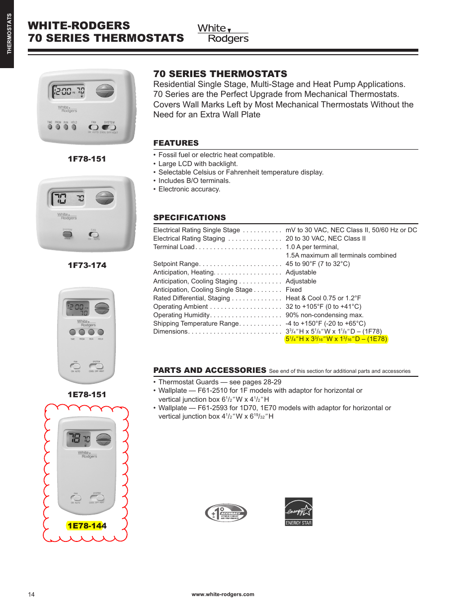 Schwank Honeywell FocusPRO 2 Stage Thermostat User Manual | 2 pages